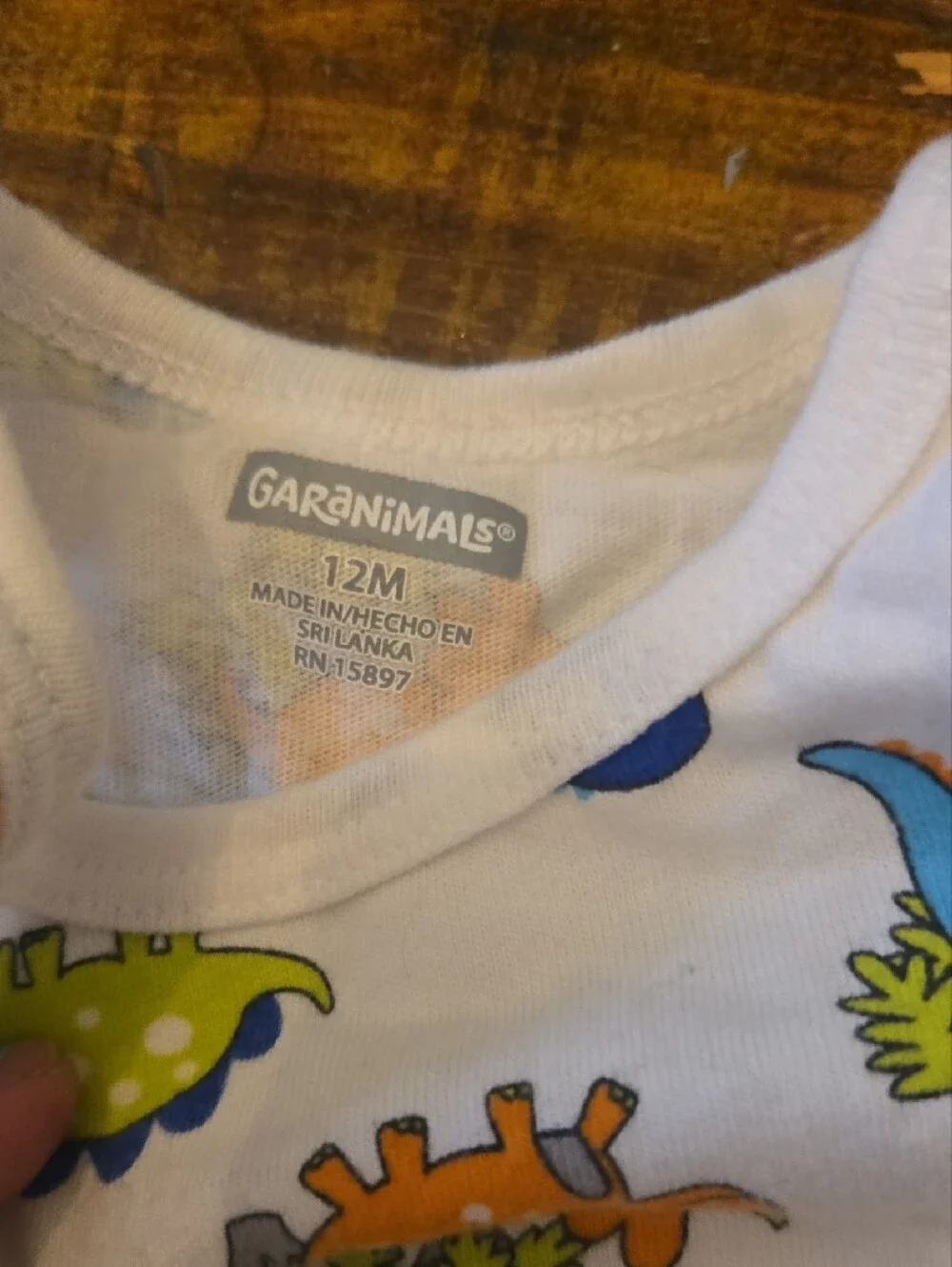 Garanimals White & Black Dinosaur Onesie and Shorts Set